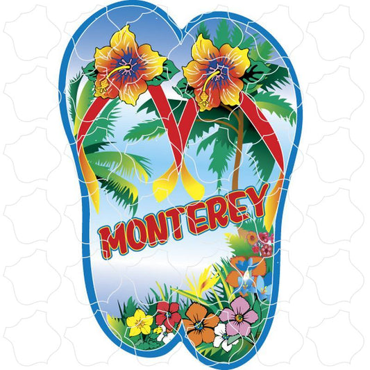 Monterey Flip Flops with Flowers