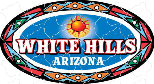 White Hill, AZ Native American Pattern Sun Oval