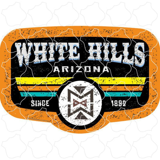 White Hills, AZ Distressed 3 Stripes Sign