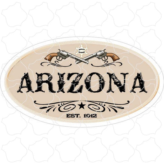 Arizona Tan Pistol Oval