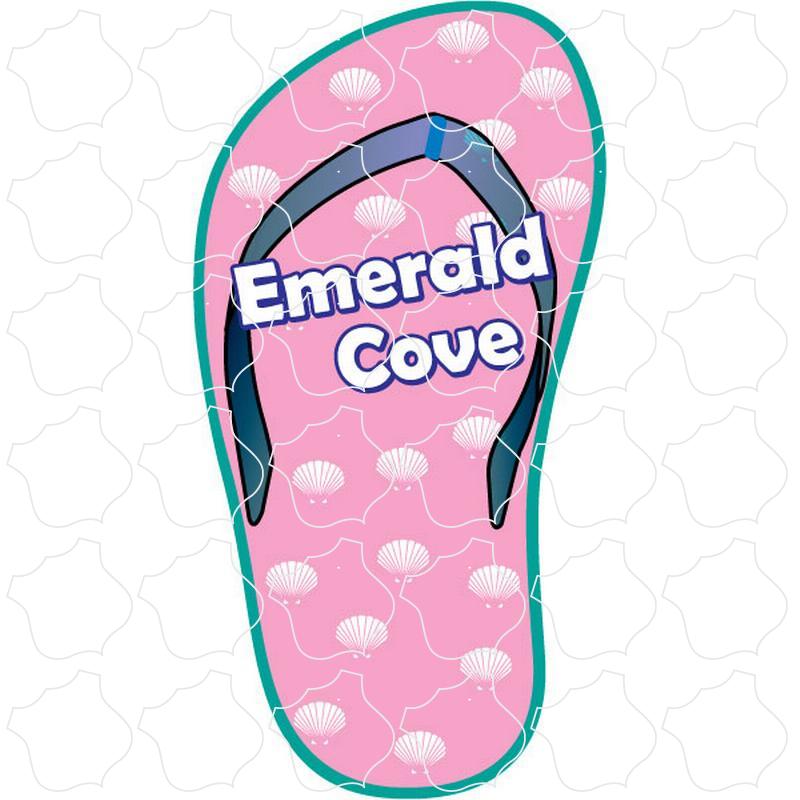 Pink Shell Print Flip Flop Emerald Cove Pink Shell Print Flip Flop