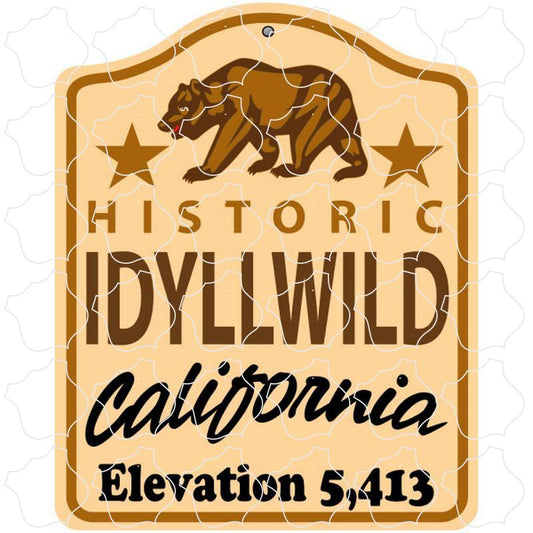 Idyllwild, California Historic Bear Sign Vertical