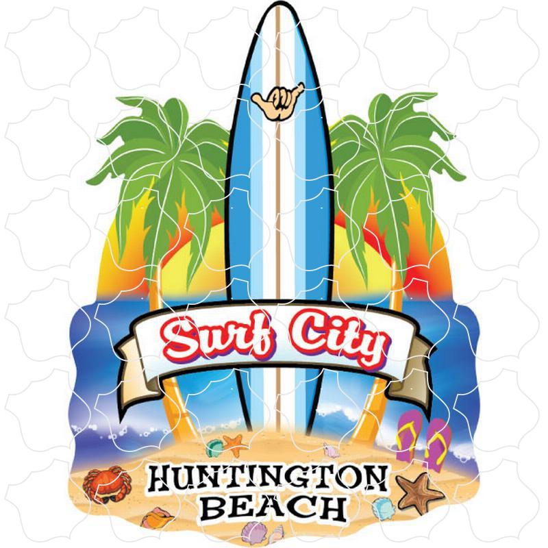 Huntington Beach Long Board Beach Scene