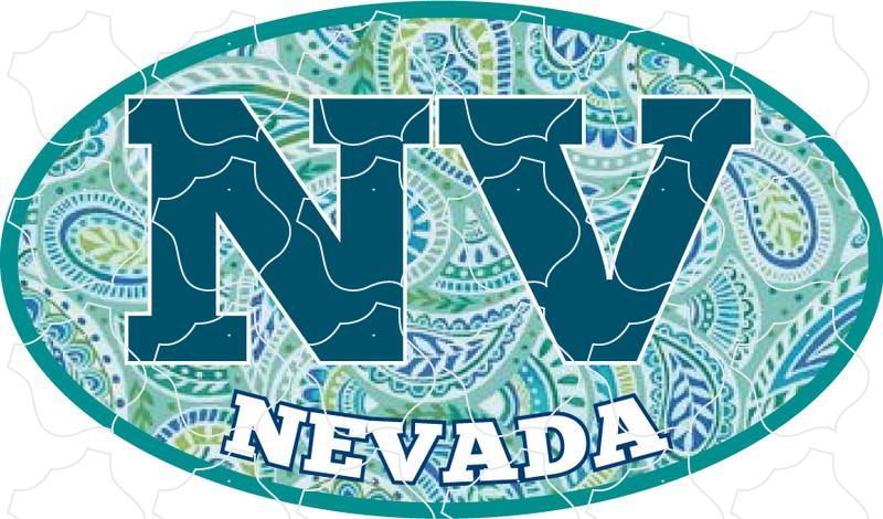 Nevada NV Paisley Euro Oval