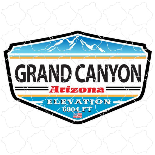 Grand Canyon, ARIZONA Blue Elevation Sign