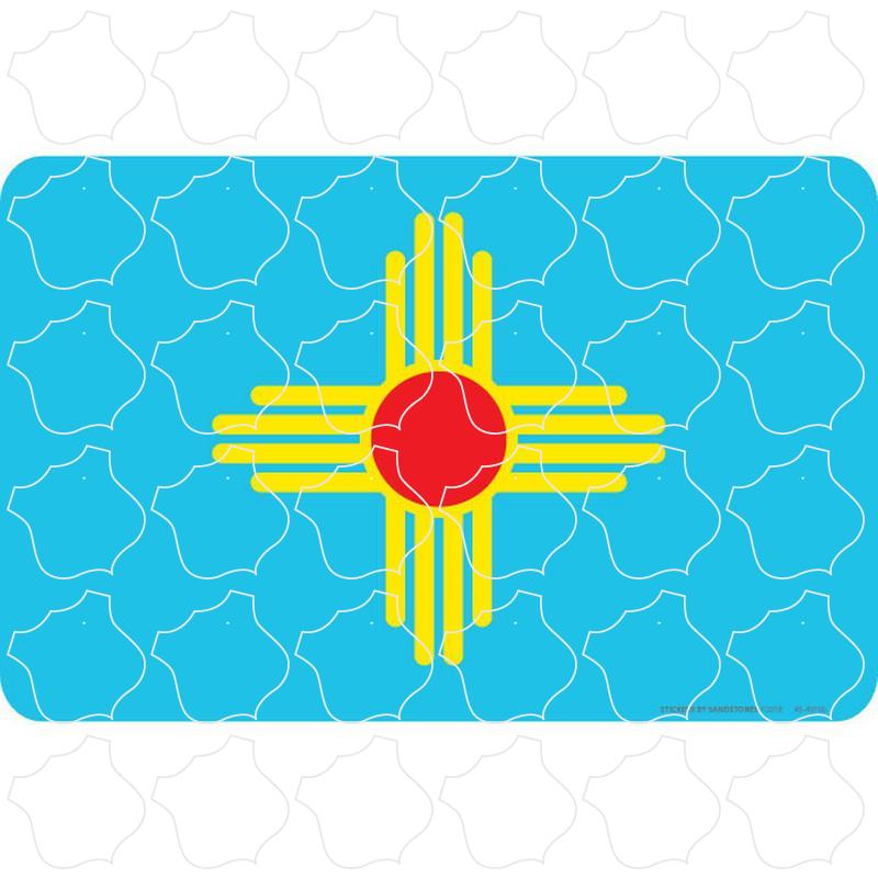 Novelty New Mexico Zia Flag