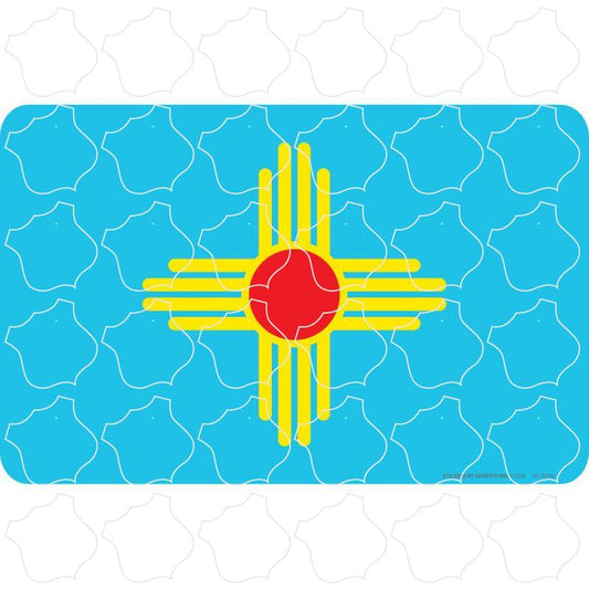 Novelty New Mexico Zia Flag