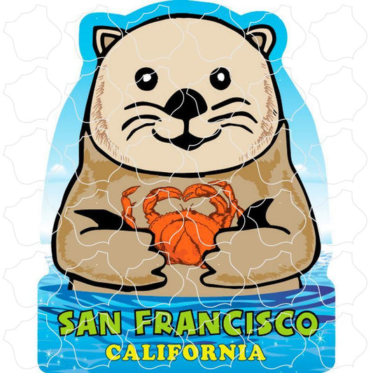 San Francisco, CA Sea Otter Cartoon