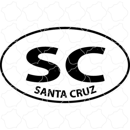 Santa Cruz SC Black & White Euro Oval