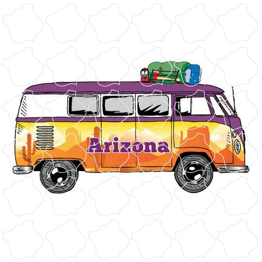 Arizona Desert Mountain Bus Side View