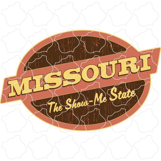 Missouri Orange & Brown Oval