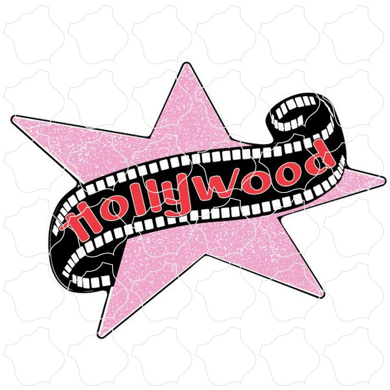 Hollywood Pink Film Strip Star