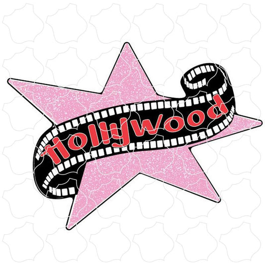 Hollywood Pink Film Strip Star