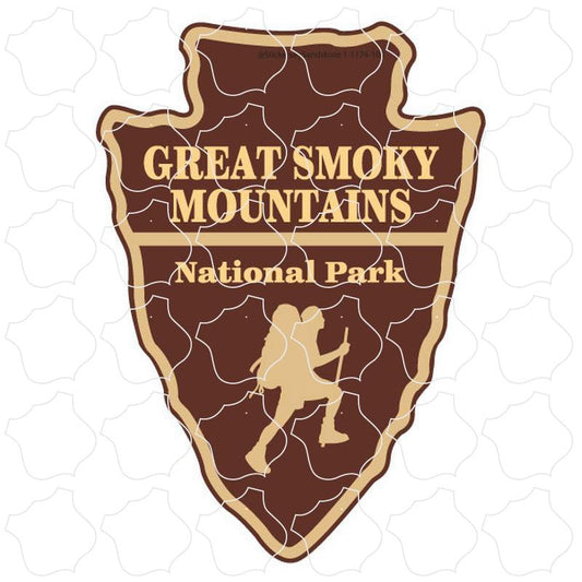 Great Smoky Mountains National Park Hiker Silhouette Arrowhead