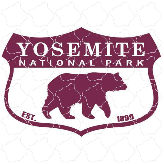 Yosemite, CA Wide Purple Bear Shield