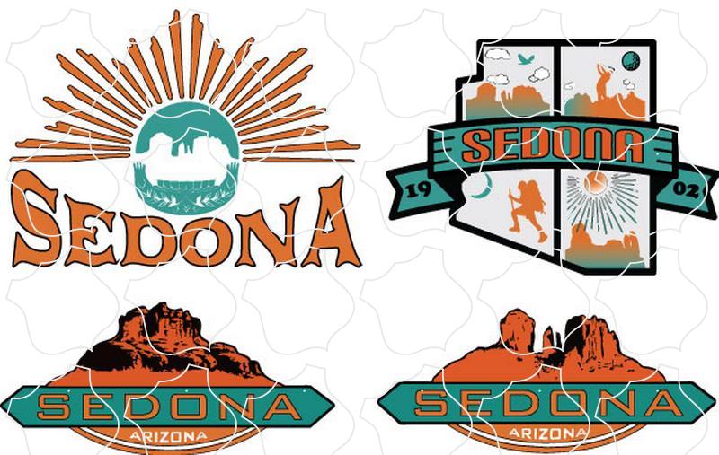 Sedona, Arizona 4 Up Sticker Sheet