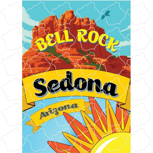 Sedona Bell Rock Sun Oval With Banner