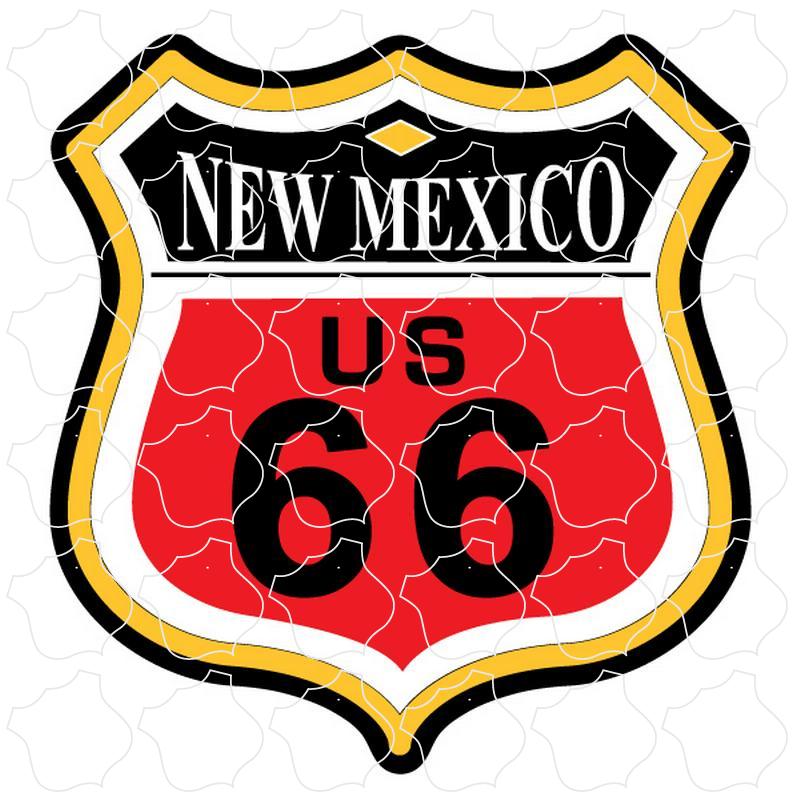 Route 66 New Mexico Color Shield