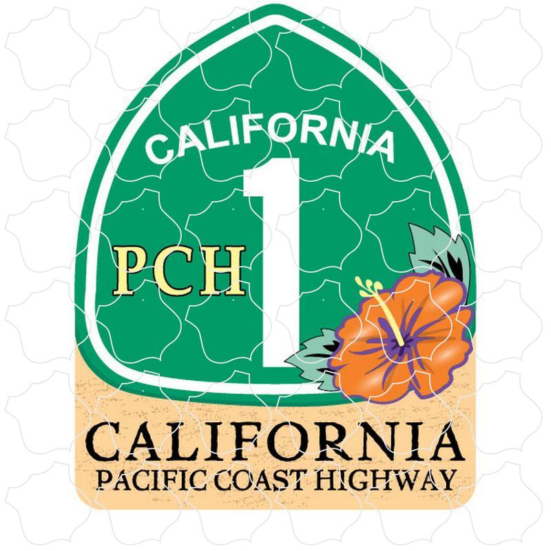 California PCH 1 Flower Sign