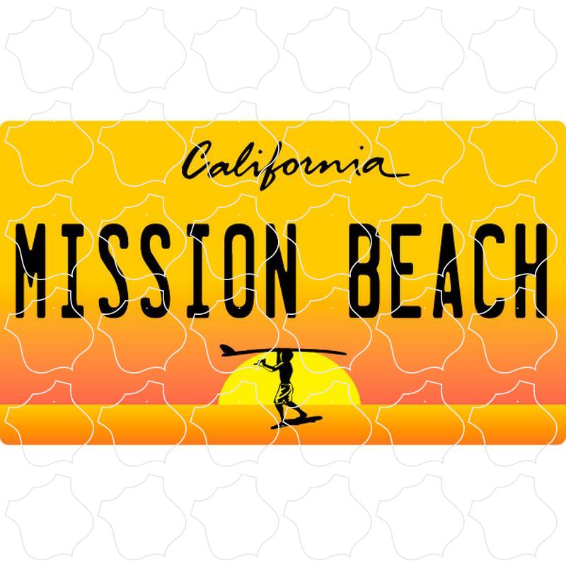 Mission Beach California Endless Summer Mission Beach California Endless Summer License Plate