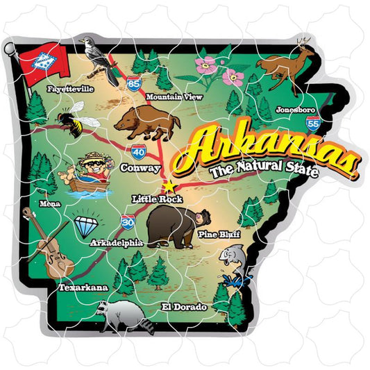 Arkansas 50 States Map