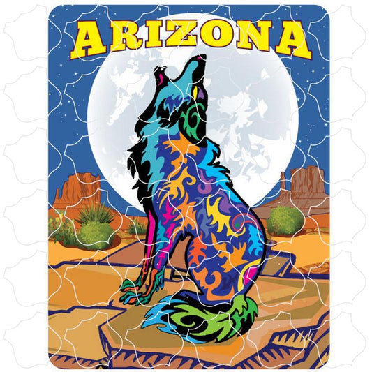 Arizona Colorful Howling Coyote