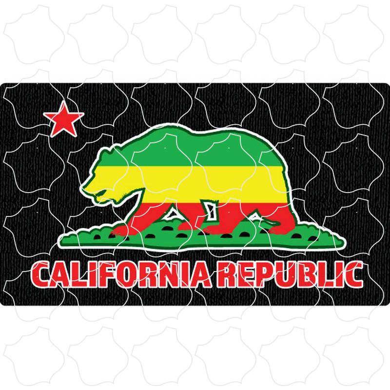 California Black California Rasta Flag