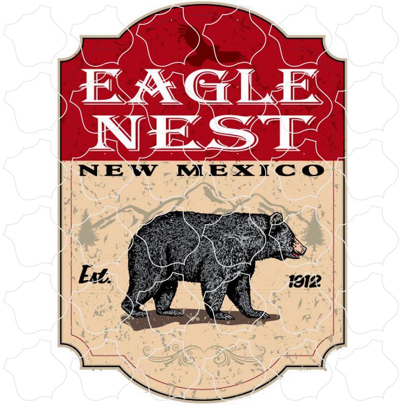 Eagle Nest, New Mexico Red Bear Sign