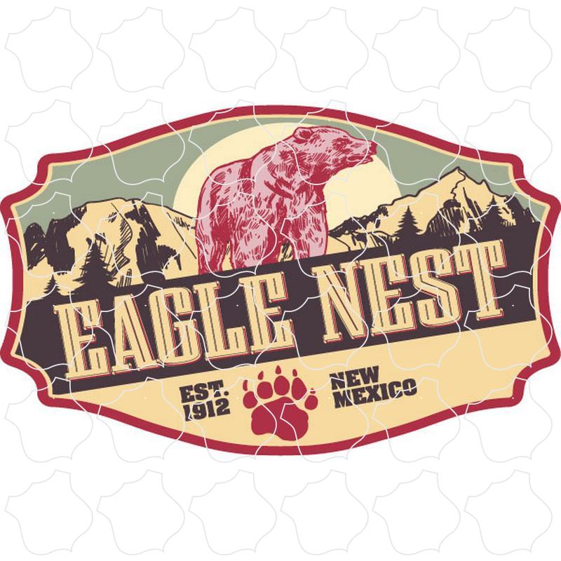 Eagle Nest, NM Vintage Red Bear Green Mountains