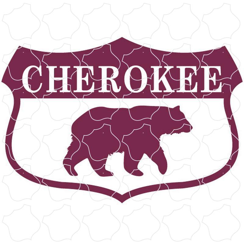 Cherokee Wide Shield with Bear