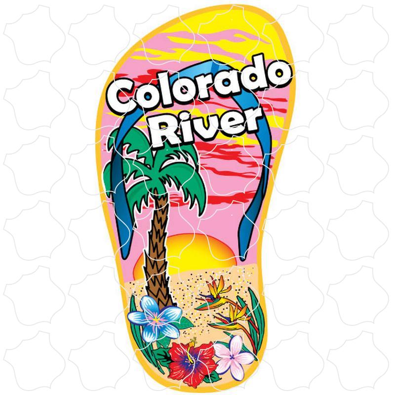 Colorado River Flip Flop Palm Sun Vertical