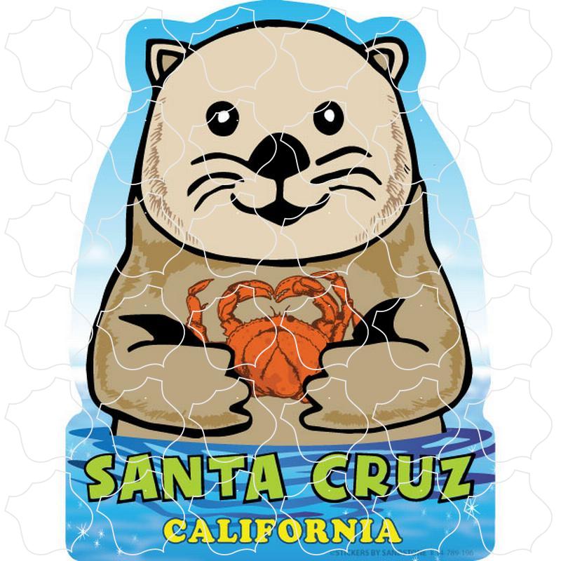 Santa Cruz, California Sea Otter Cartoon