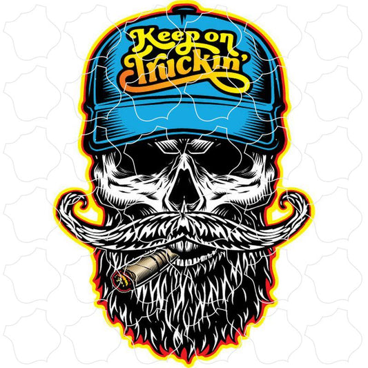 Novelty Keep on Truckin Skull