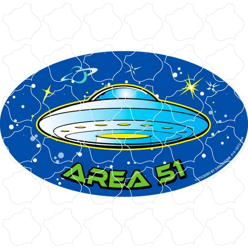 Area 51 Flying Saucer Oval