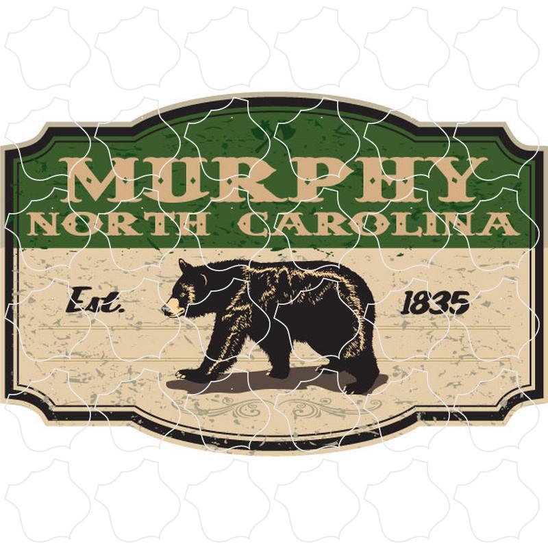 Murphy, North Carolin Green Bear Sign