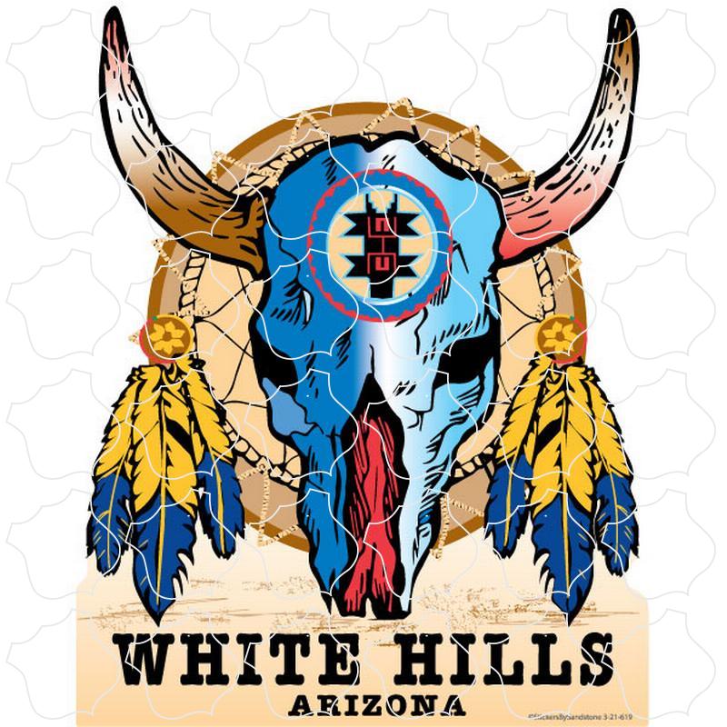 White Hills, AZ Skull Dream Catcher