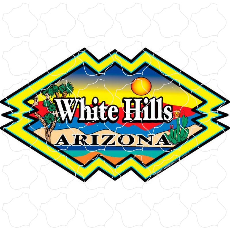 White Hills, AZ Yellow Geometric Design