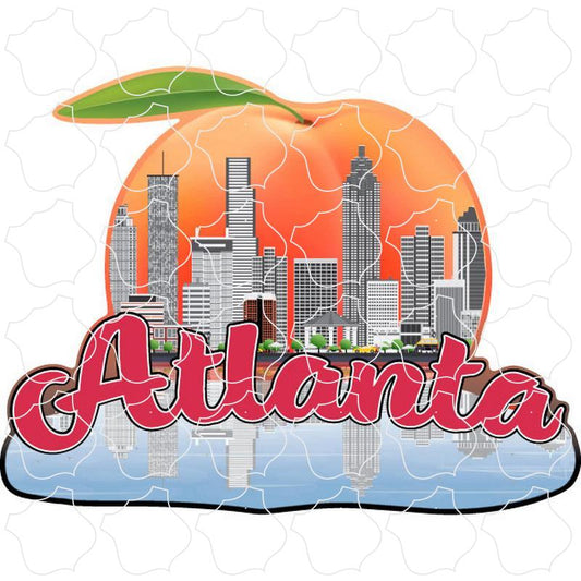 Atlanta, Georgia Skyline Peach