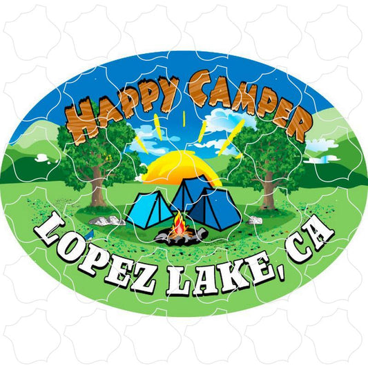 Lopez Lake, CA Happy Camper Oak Tree Oval