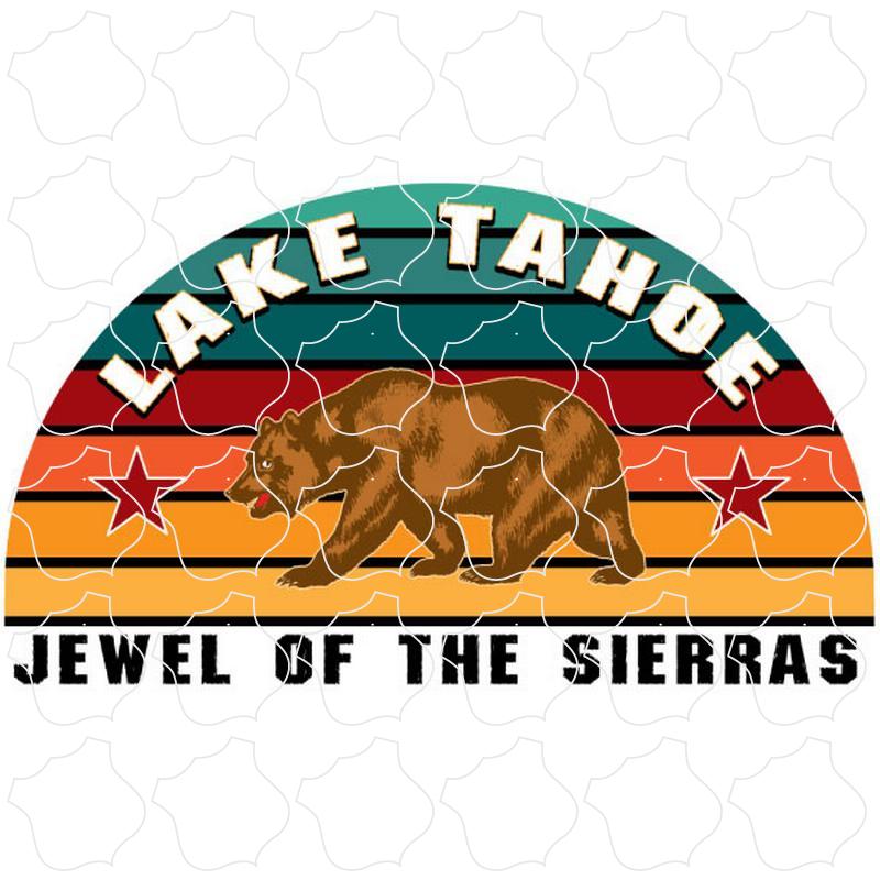 Lake Tahoe Striped Half Circle Bear