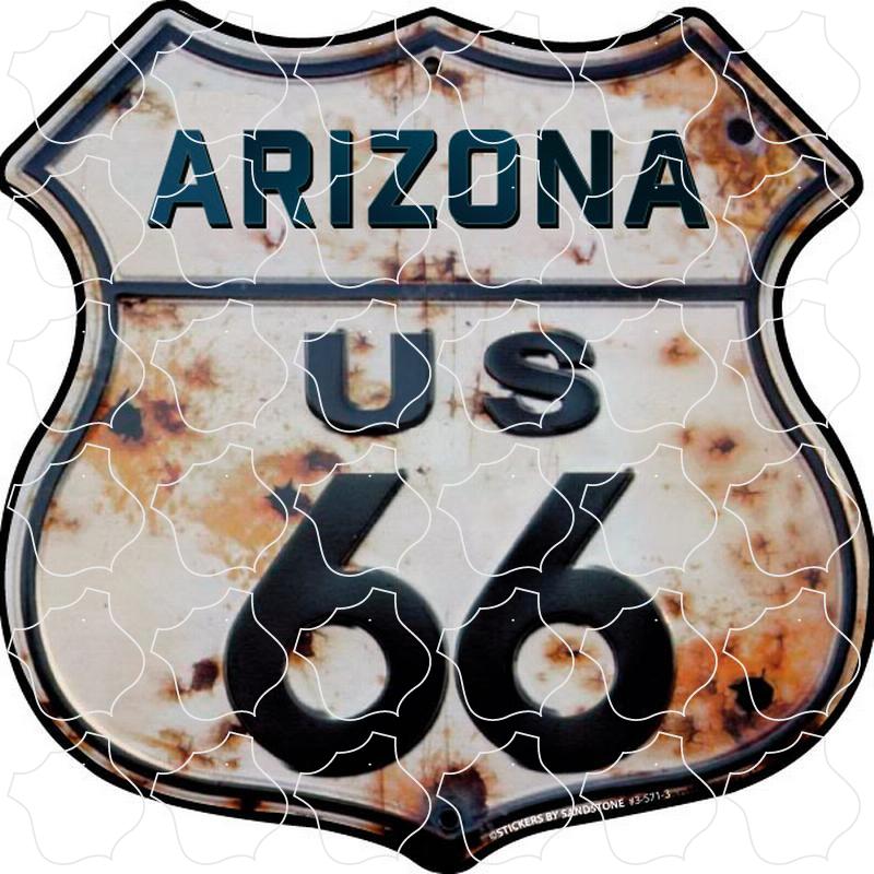 Arizona Route 66 Rusty Shield