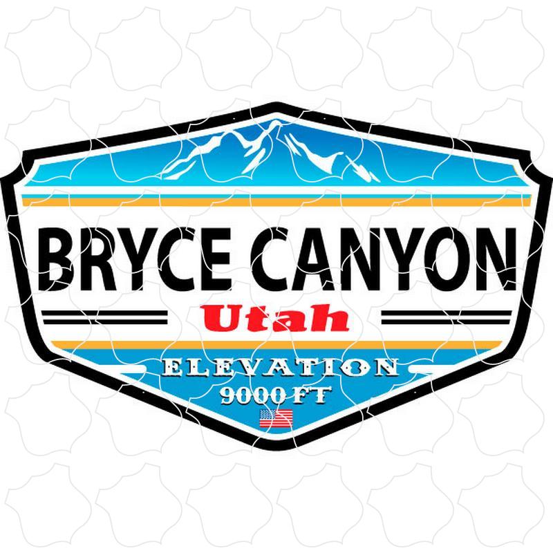 Bryce Canyon, UT Blue Elevation Sign