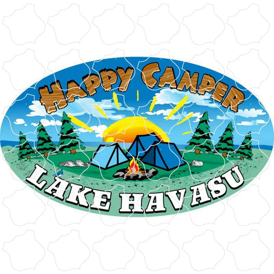 Lake Havasu Happy Camper Oval - Flat