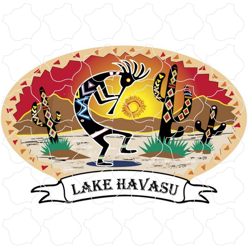 Lake Havasu Kokopelli Desert Scene Banner