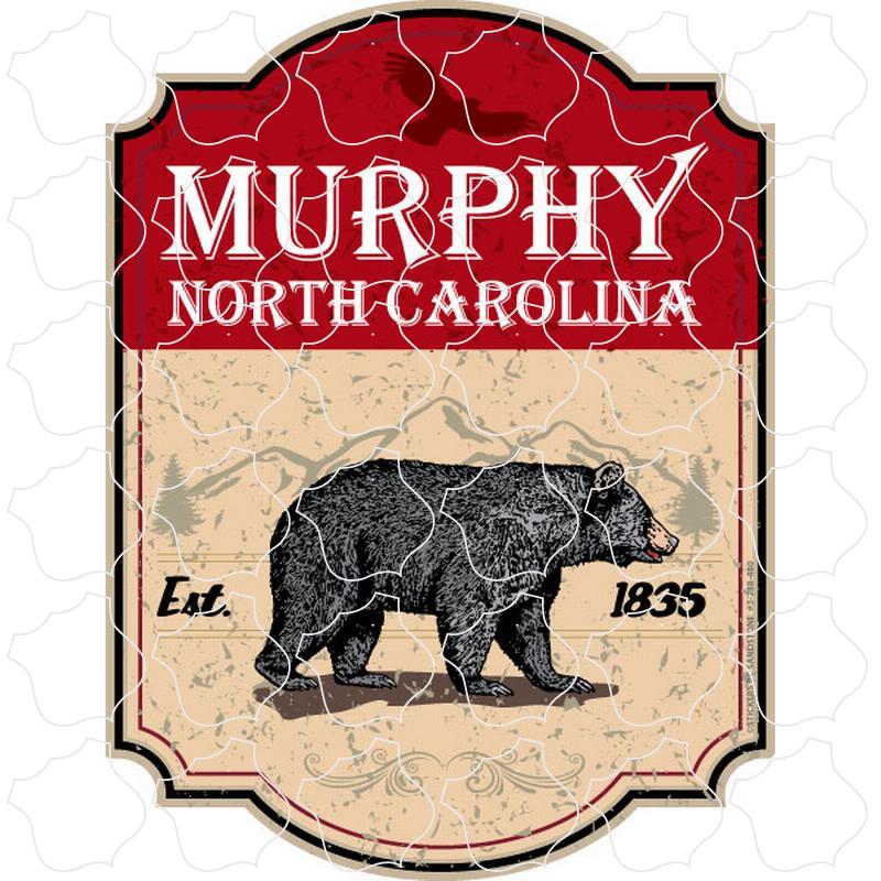 Red Bear Sign Murphy, NC Red Bear Sign