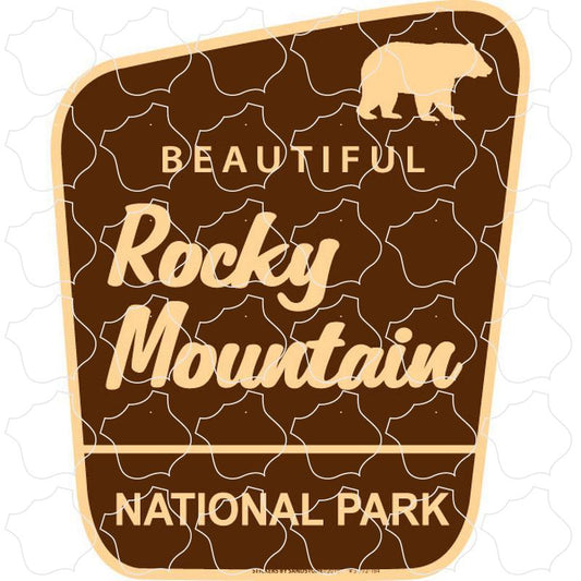 Rocky Mountain National Park, CO Brown Angled Park Sign