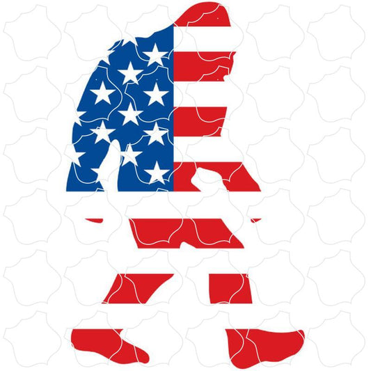 Bigfoot American Flag