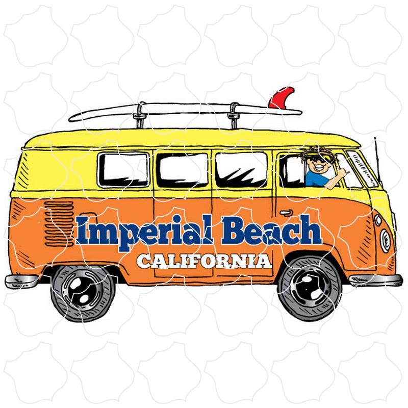 Imperial Beach, CA Bus Side View Surfboard