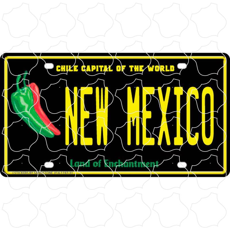 New Mexico Black Chile License Plate