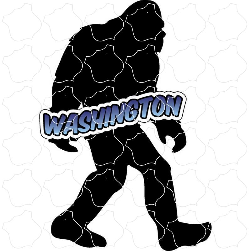 Bigfoot Silhouette Washington Bigfoot Silhouette